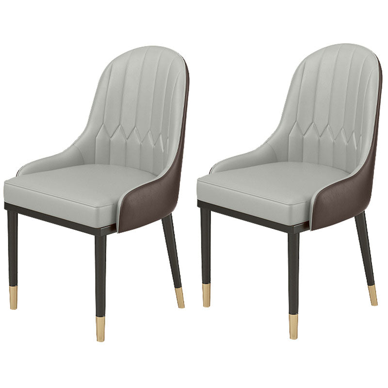 Chaises latérales rembourrées à la glamour glam metal pour usage au restaurant