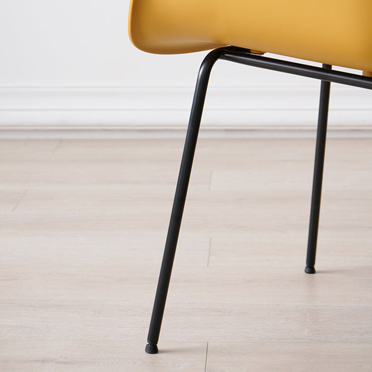 Industrieel ontwerp plastic eetstoelen stoelen vaste achterkant zijstoel