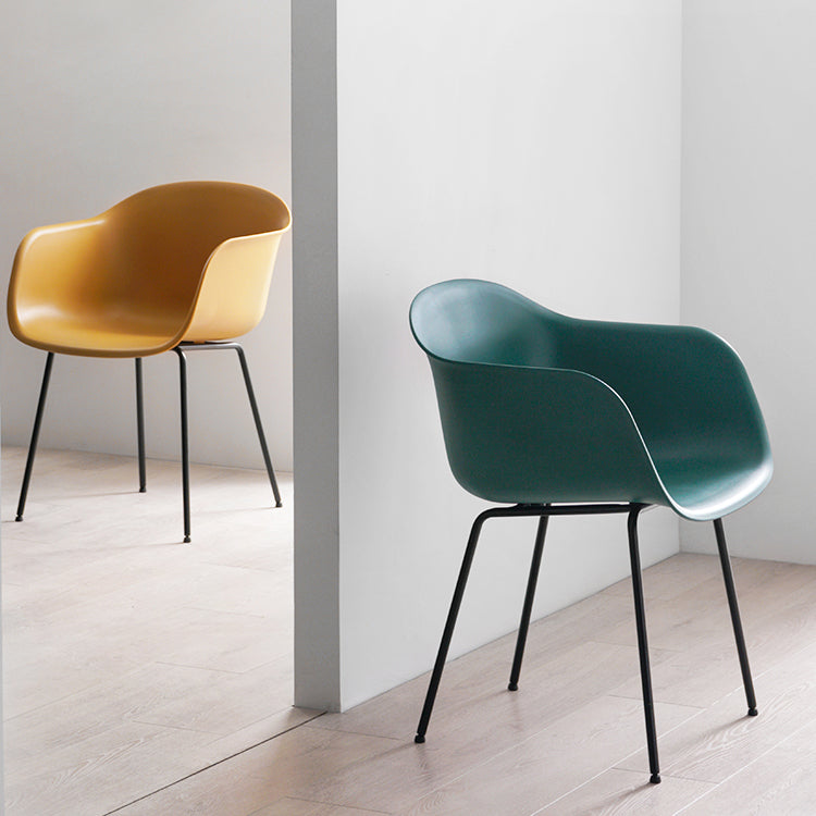 Industrieel ontwerp plastic eetstoelen stoelen vaste achterkant zijstoel