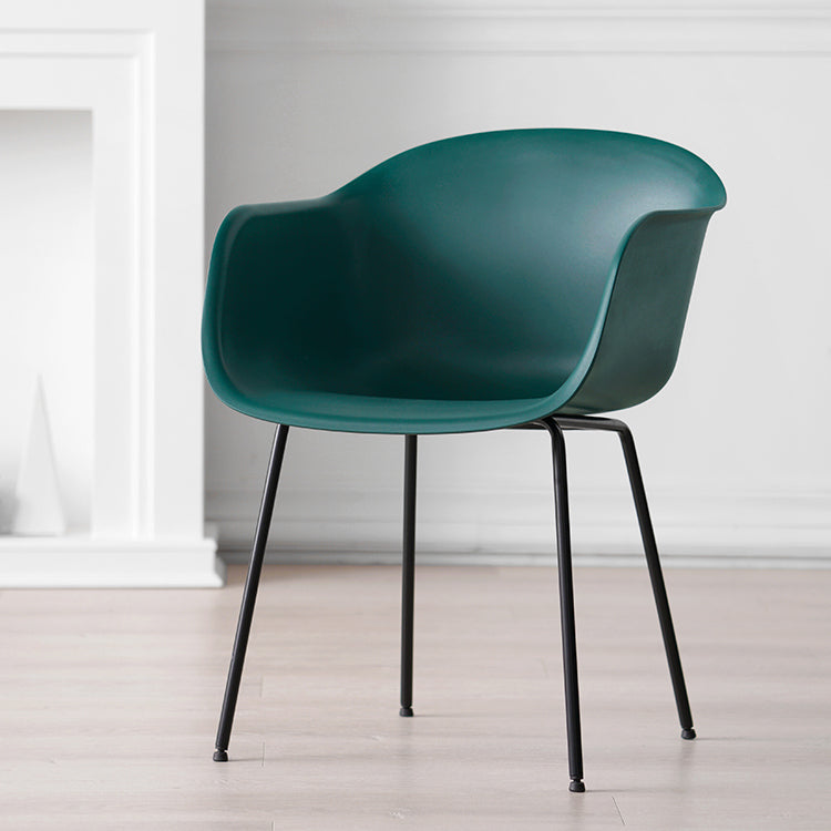 Industrieel ontwerp plastic eetstoelen stoelen vaste achterkant zijstoel