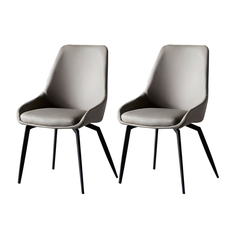 Chaises de salle à manger rembourrées par chaise latérale à bras arrière solide de conception industrielle