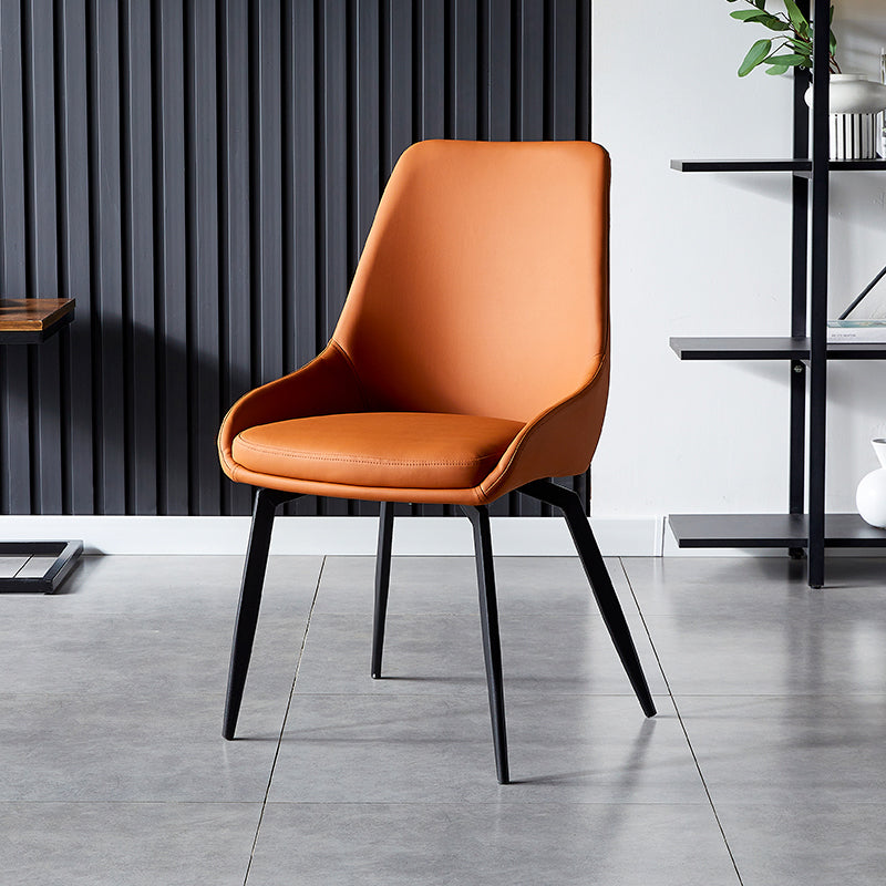 Chaises de salle à manger rembourrées par chaise latérale à bras arrière solide de conception industrielle