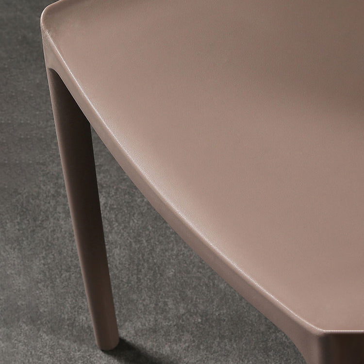 Silla lateral de comedor con respaldo abierto de estilo escandinavo, silla sin brazos de comedor de plástico para el hogar