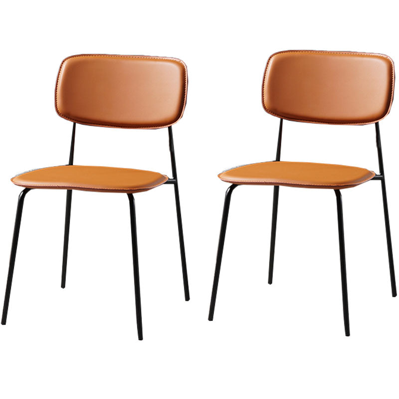 Silla de cocina contemporánea que cena sillas laterales sin brazos con patas de metal