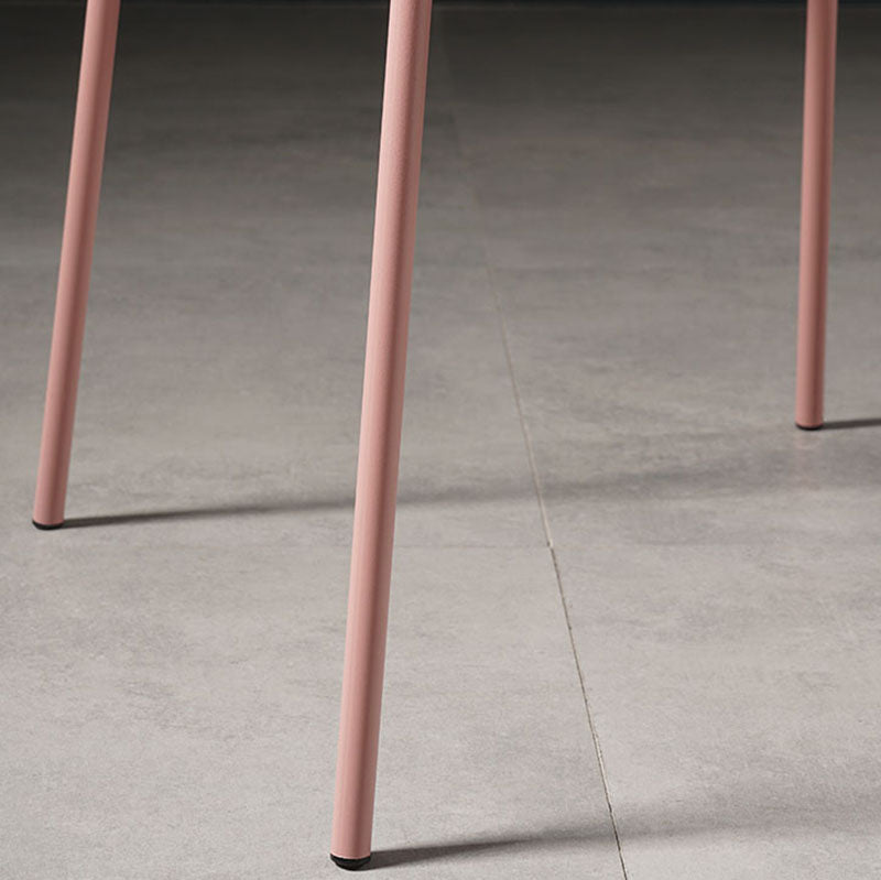 Silla de cocina contemporánea que cena sillas laterales sin brazos con patas de metal