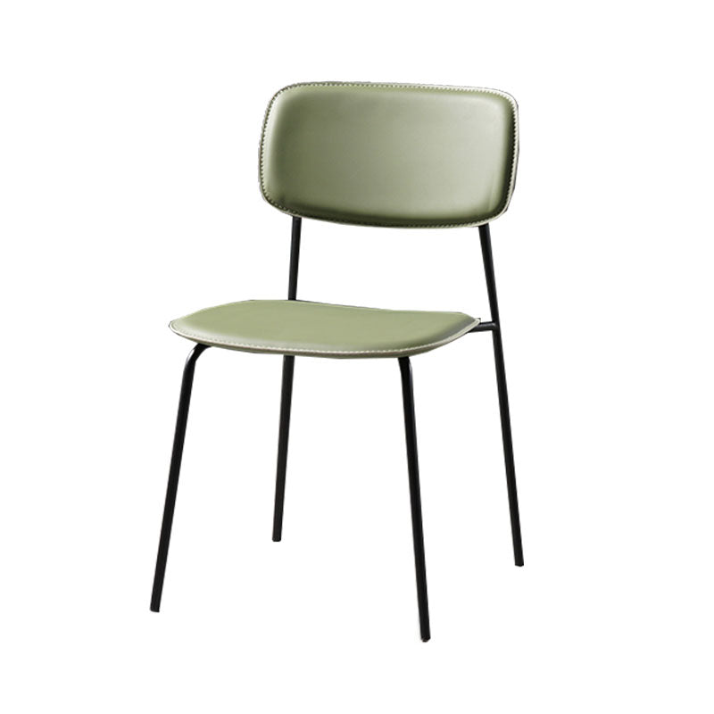 Silla de cocina contemporánea que cena sillas laterales sin brazos con patas de metal