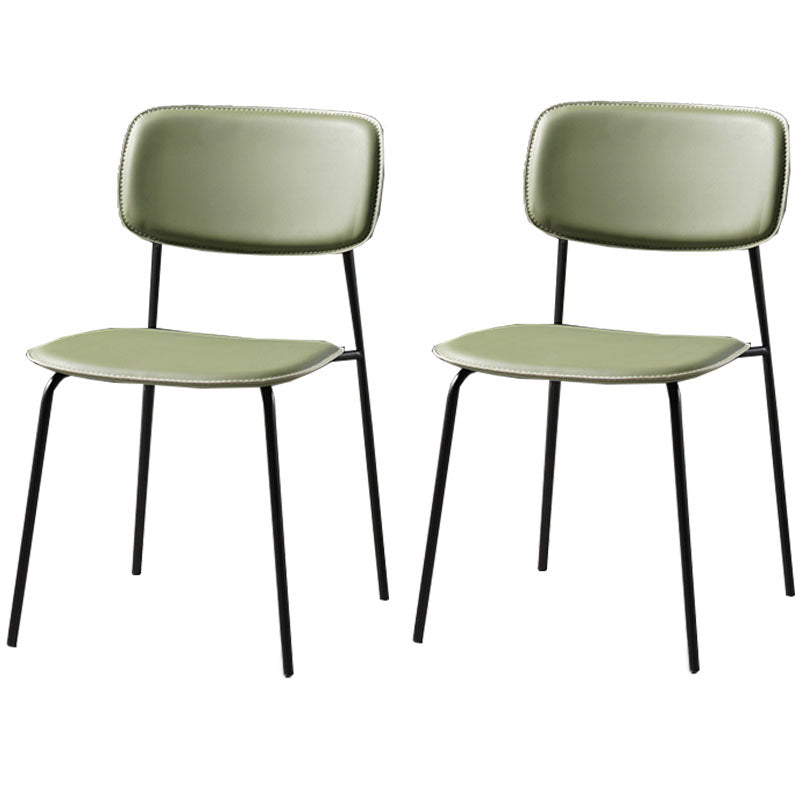 Silla de cocina contemporánea que cena sillas laterales sin brazos con patas de metal
