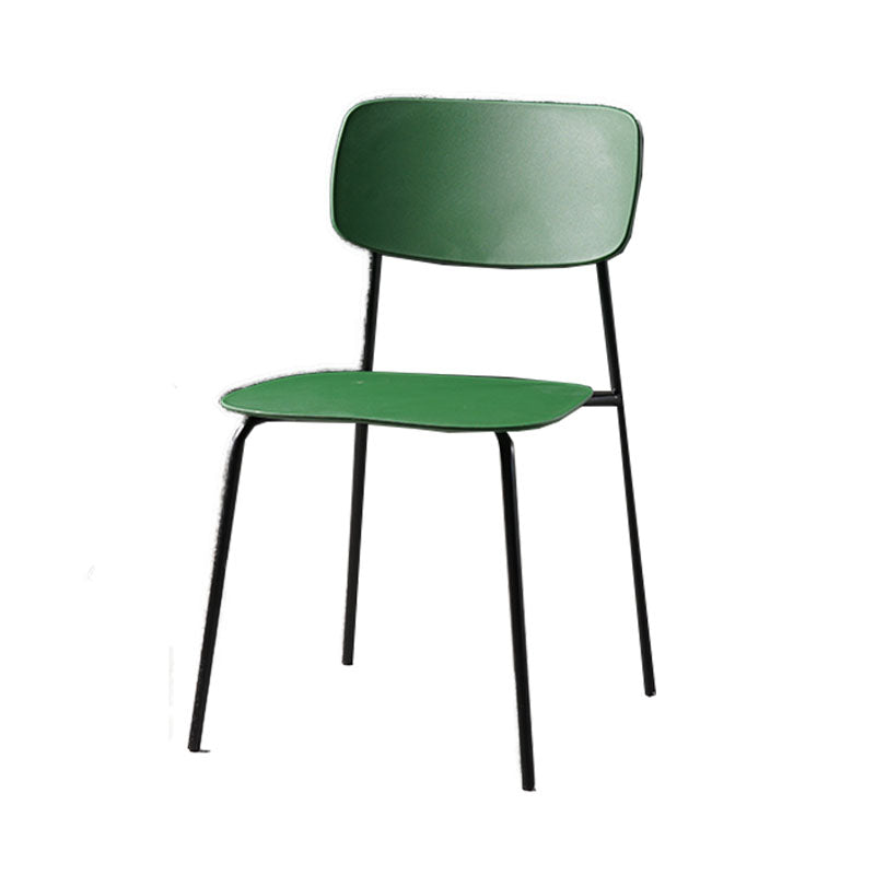 Silla de cocina contemporánea que cena sillas laterales sin brazos con patas de metal