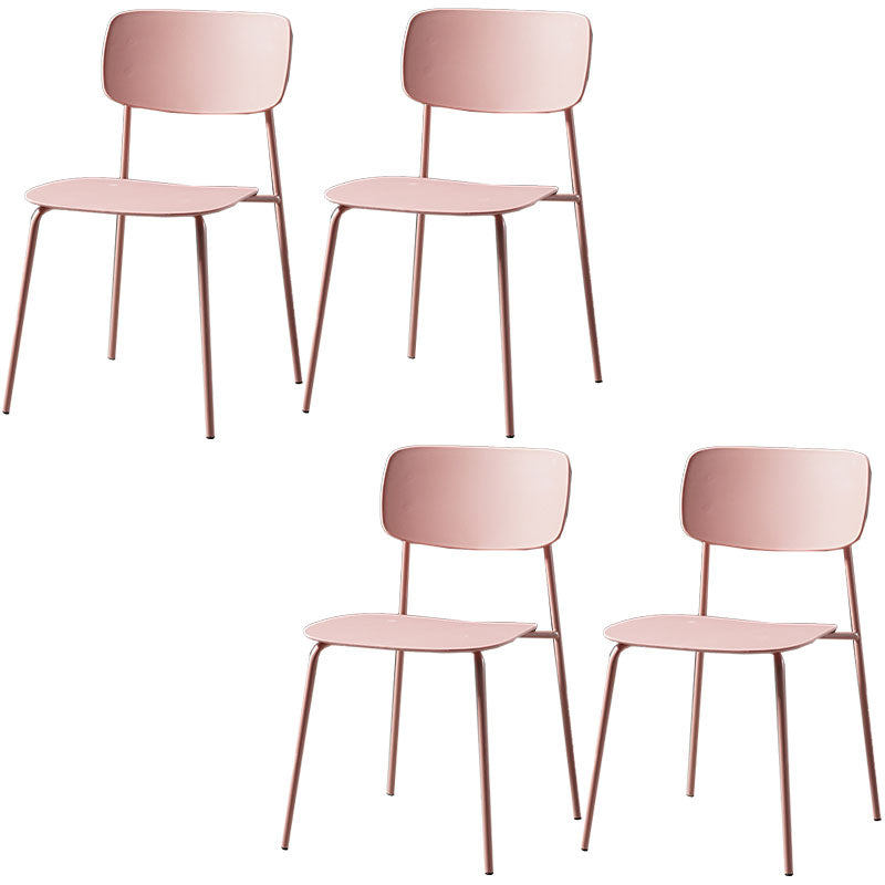 Silla de cocina contemporánea que cena sillas laterales sin brazos con patas de metal