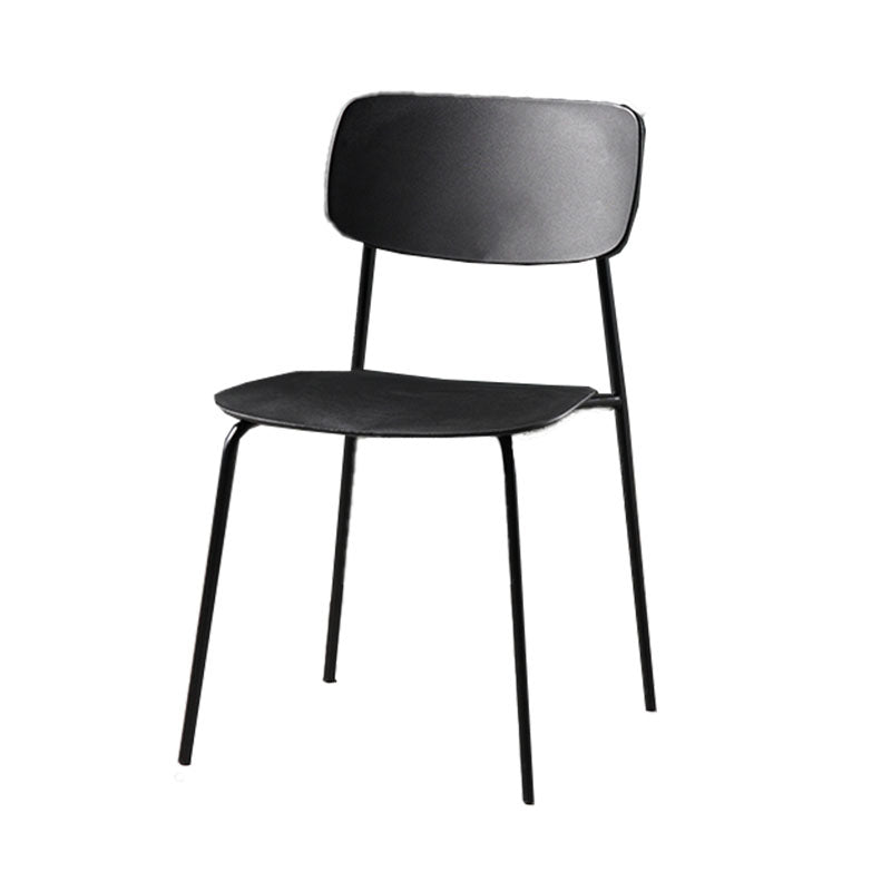 Silla de cocina contemporánea que cena sillas laterales sin brazos con patas de metal
