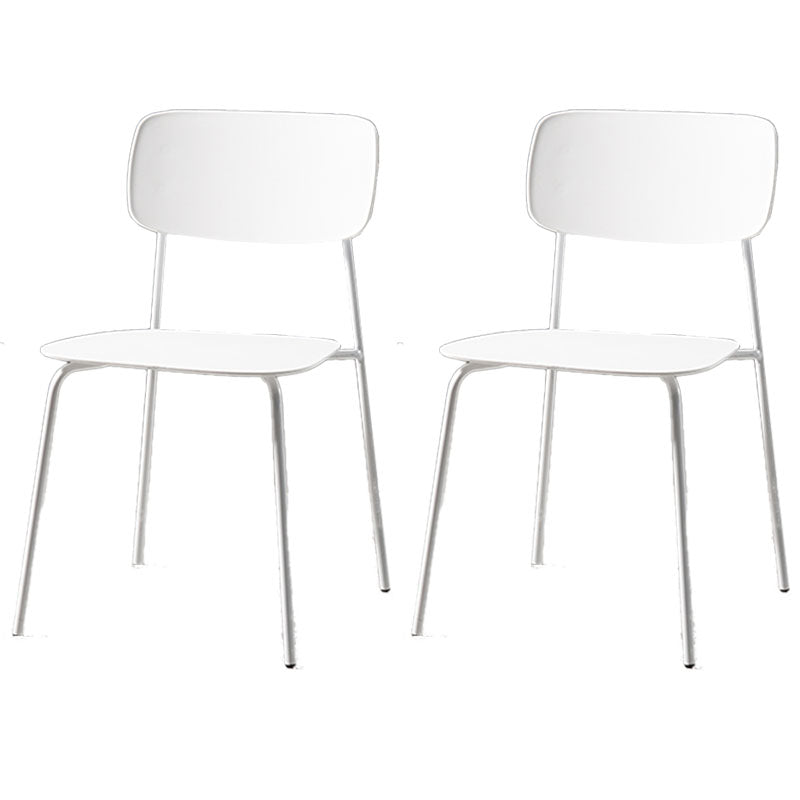 Silla de cocina contemporánea que cena sillas laterales sin brazos con patas de metal