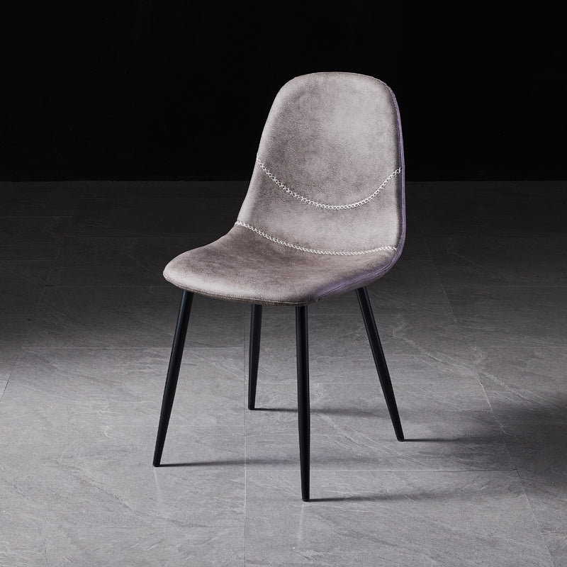 El cuero del estilo escandinavo que cena la silla trasera sólida sin brazos de las sillas laterales