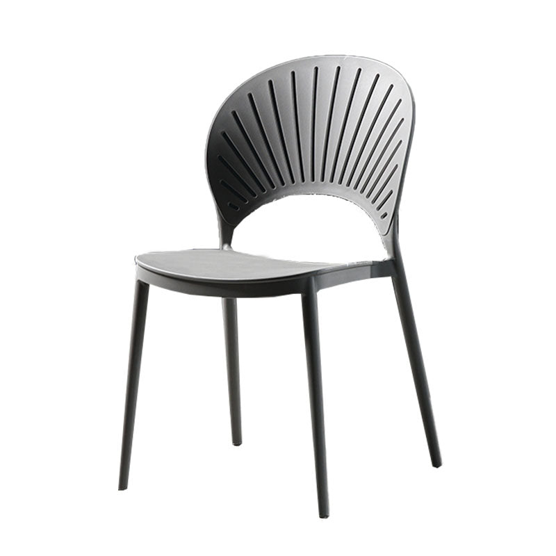Eigentijdse stijl keuken plastic stoelen eetarmloze open achterkant stoel