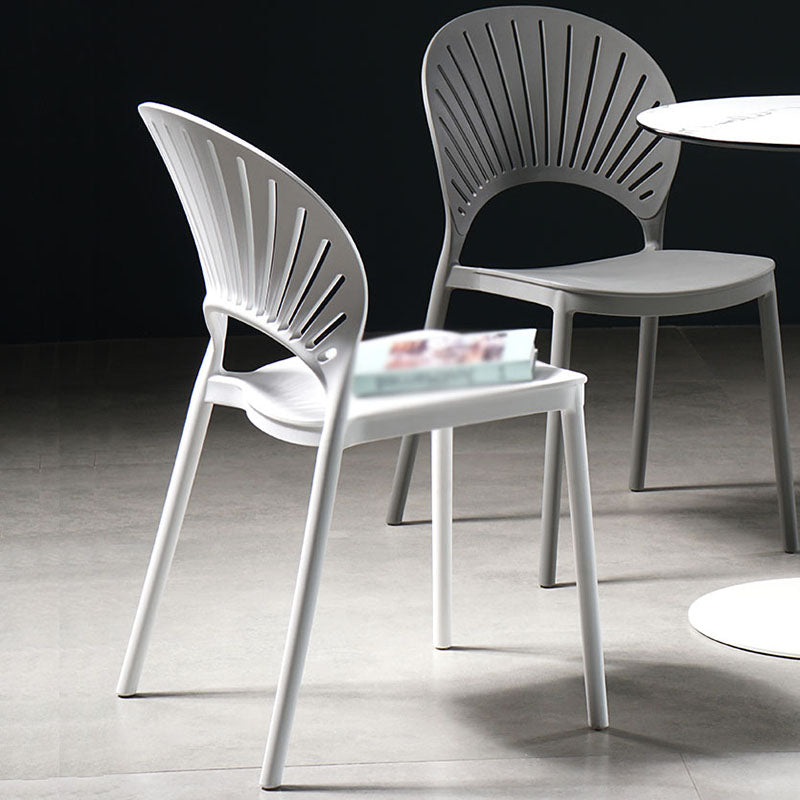 Eigentijdse stijl keuken plastic stoelen eetarmloze open achterkant stoel