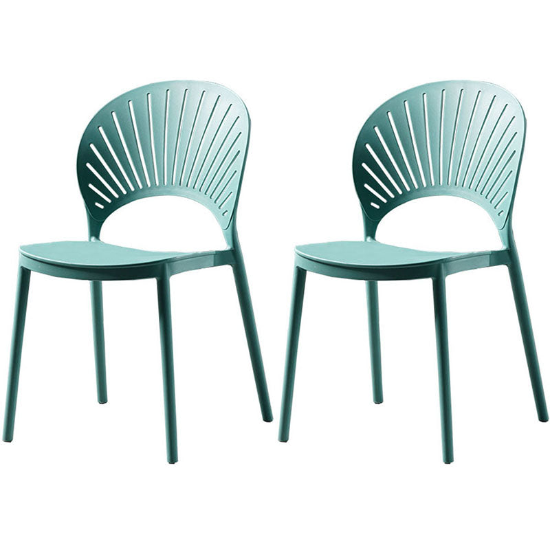 Eigentijdse stijl keuken plastic stoelen eetarmloze open achterkant stoel