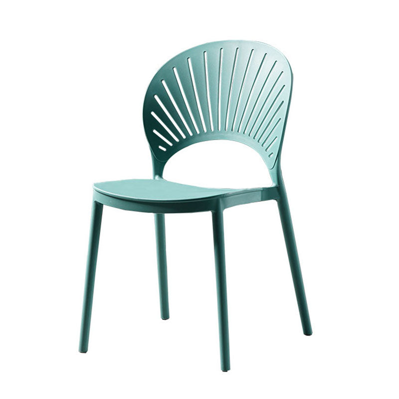 Eigentijdse stijl keuken plastic stoelen eetarmloze open achterkant stoel