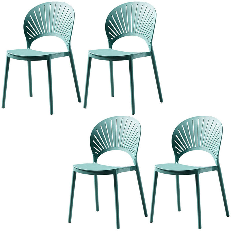 Eigentijdse stijl keuken plastic stoelen eetarmloze open achterkant stoel