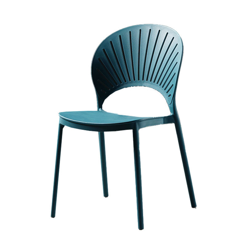 Eigentijdse stijl keuken plastic stoelen eetarmloze open achterkant stoel