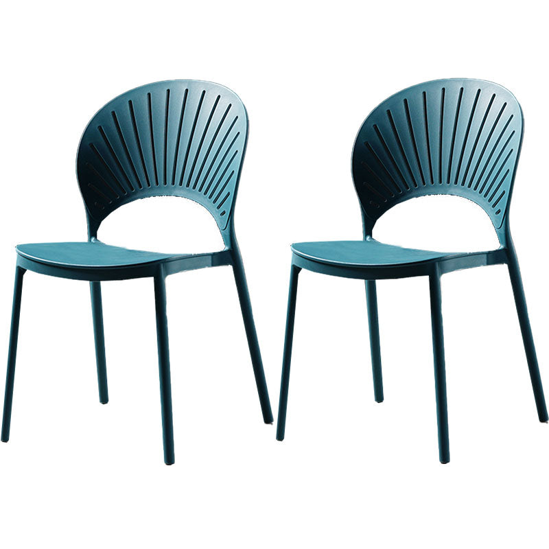 Eigentijdse stijl keuken plastic stoelen eetarmloze open achterkant stoel