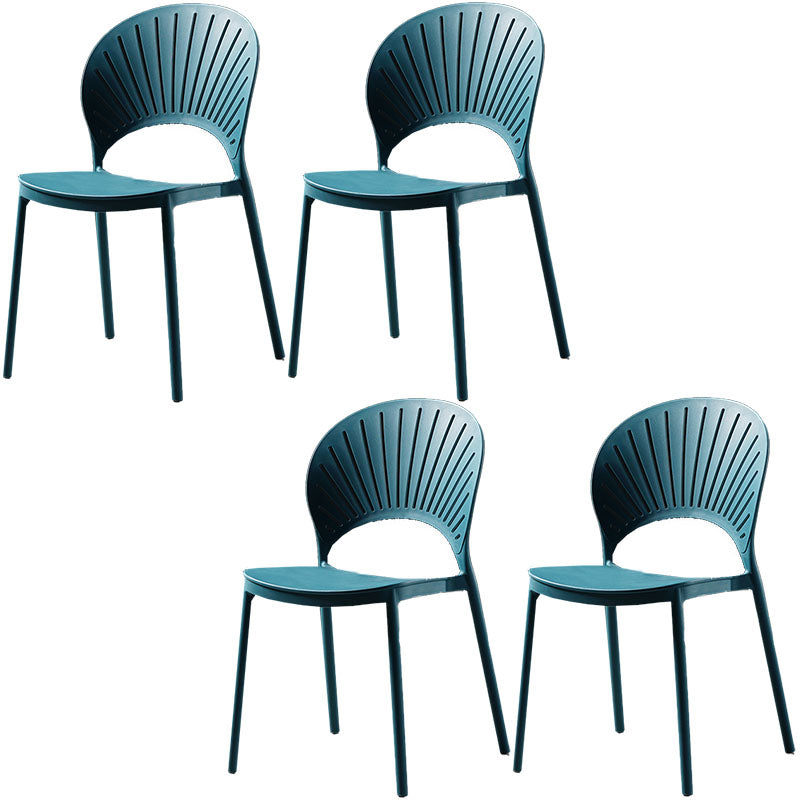 Eigentijdse stijl keuken plastic stoelen eetarmloze open achterkant stoel