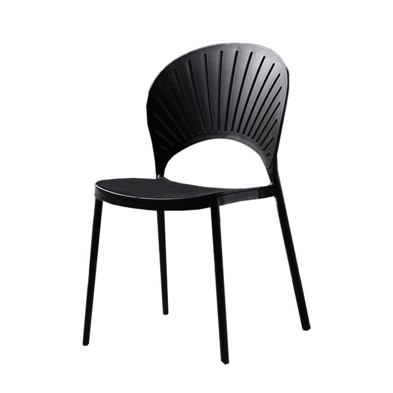 Eigentijdse stijl keuken plastic stoelen eetarmloze open achterkant stoel