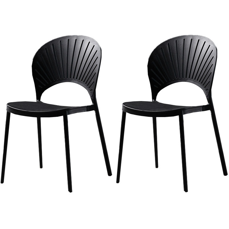 Eigentijdse stijl keuken plastic stoelen eetarmloze open achterkant stoel