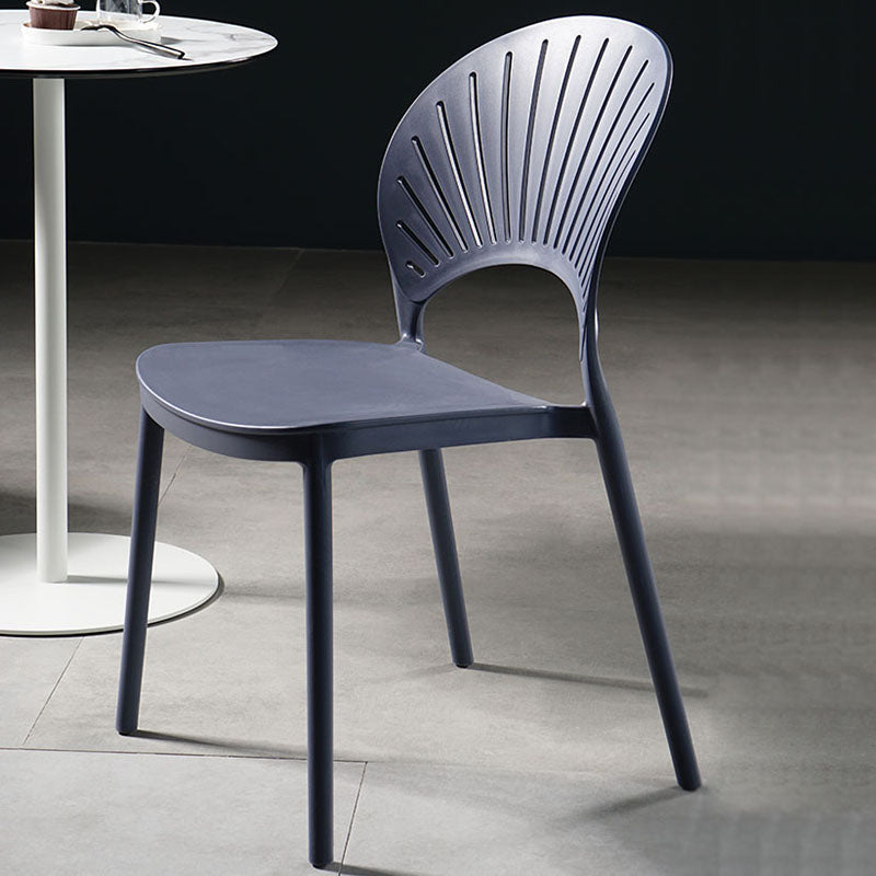 Eigentijdse stijl keuken plastic stoelen eetarmloze open achterkant stoel