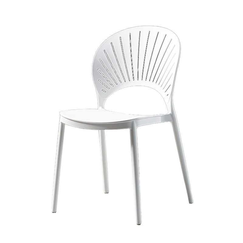 Eigentijdse stijl keuken plastic stoelen eetarmloze open achterkant stoel