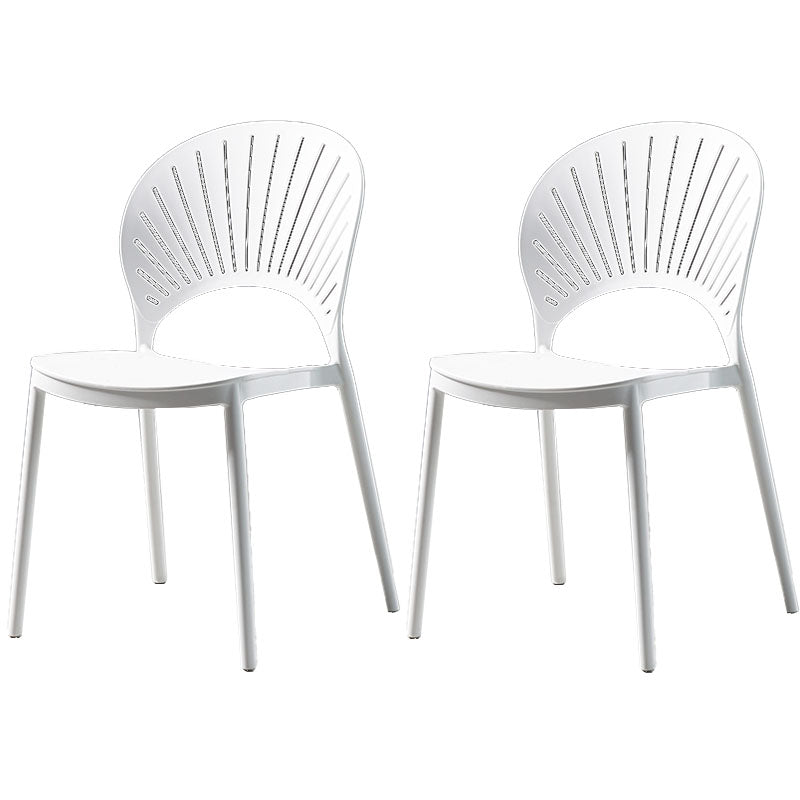 Eigentijdse stijl keuken plastic stoelen eetarmloze open achterkant stoel