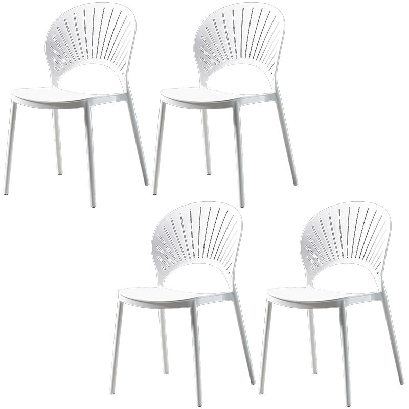 Eigentijdse stijl keuken plastic stoelen eetarmloze open achterkant stoel