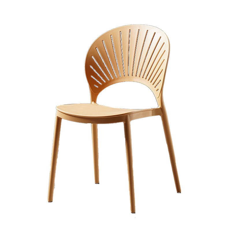 Eigentijdse stijl keuken plastic stoelen eetarmloze open achterkant stoel