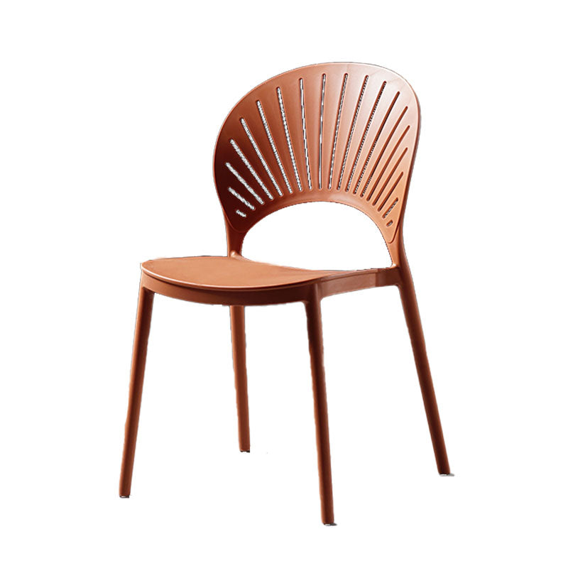 Eigentijdse stijl keuken plastic stoelen eetarmloze open achterkant stoel