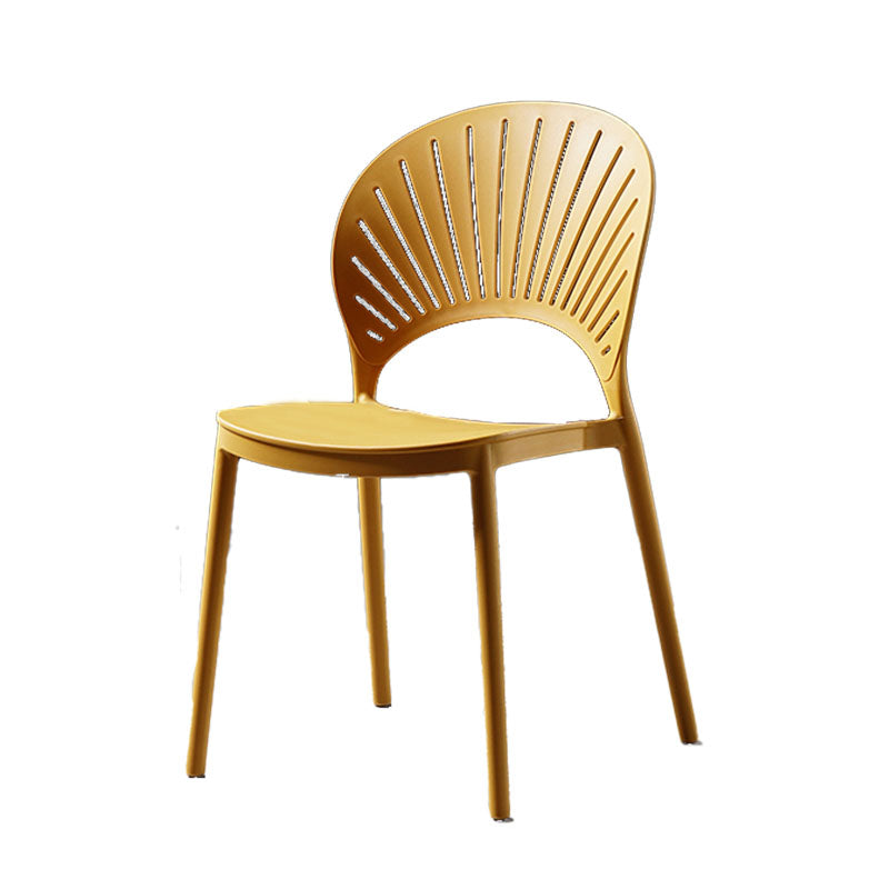 Eigentijdse stijl keuken plastic stoelen eetarmloze open achterkant stoel
