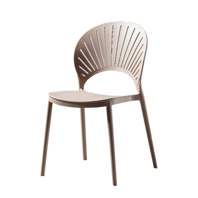 Eigentijdse stijl keuken plastic stoelen eetarmloze open achterkant stoel