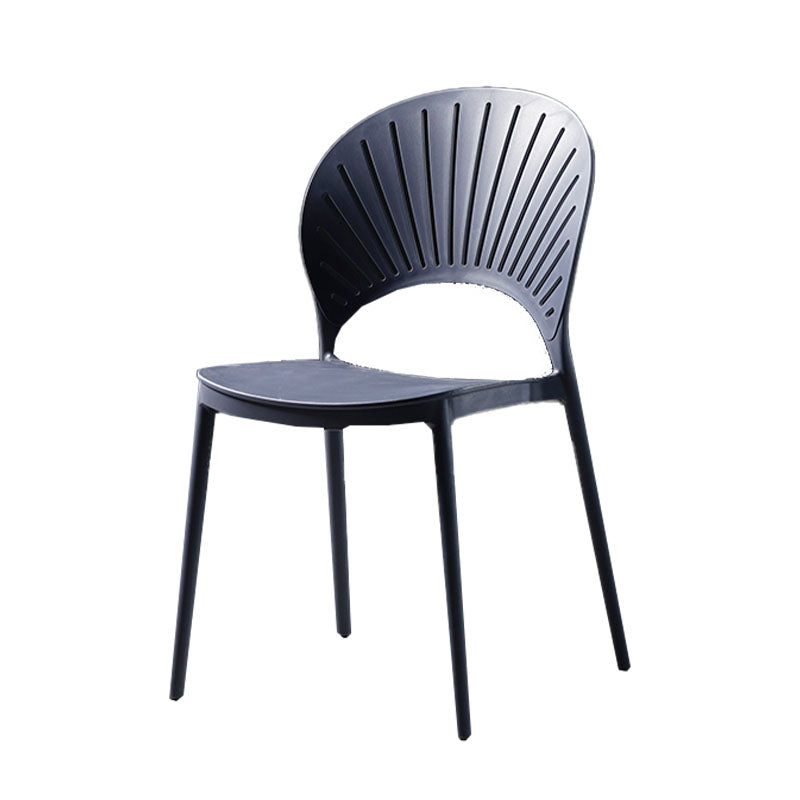 Eigentijdse stijl keuken plastic stoelen eetarmloze open achterkant stoel