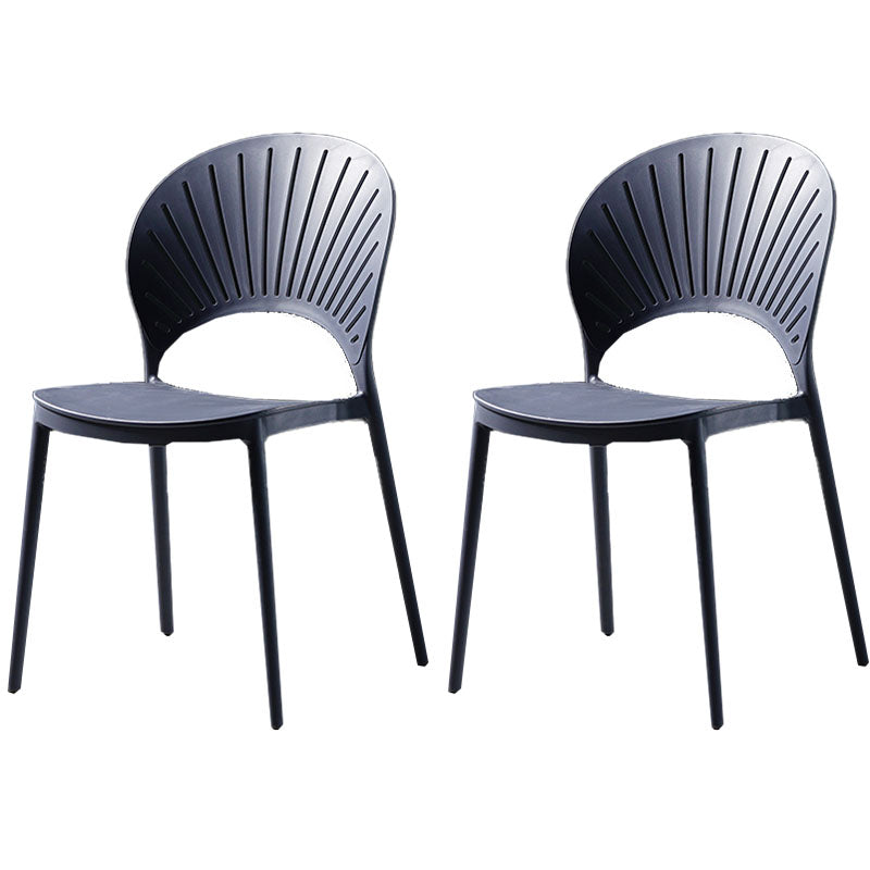 Eigentijdse stijl keuken plastic stoelen eetarmloze open achterkant stoel