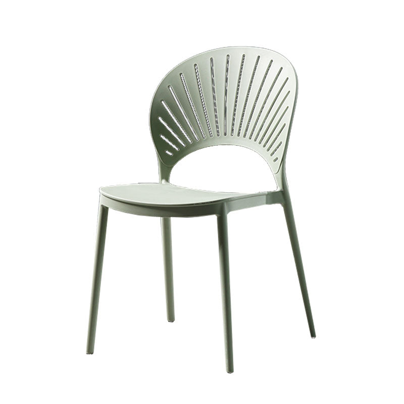 Eigentijdse stijl keuken plastic stoelen eetarmloze open achterkant stoel