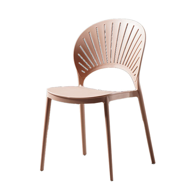 Eigentijdse stijl keuken plastic stoelen eetarmloze open achterkant stoel