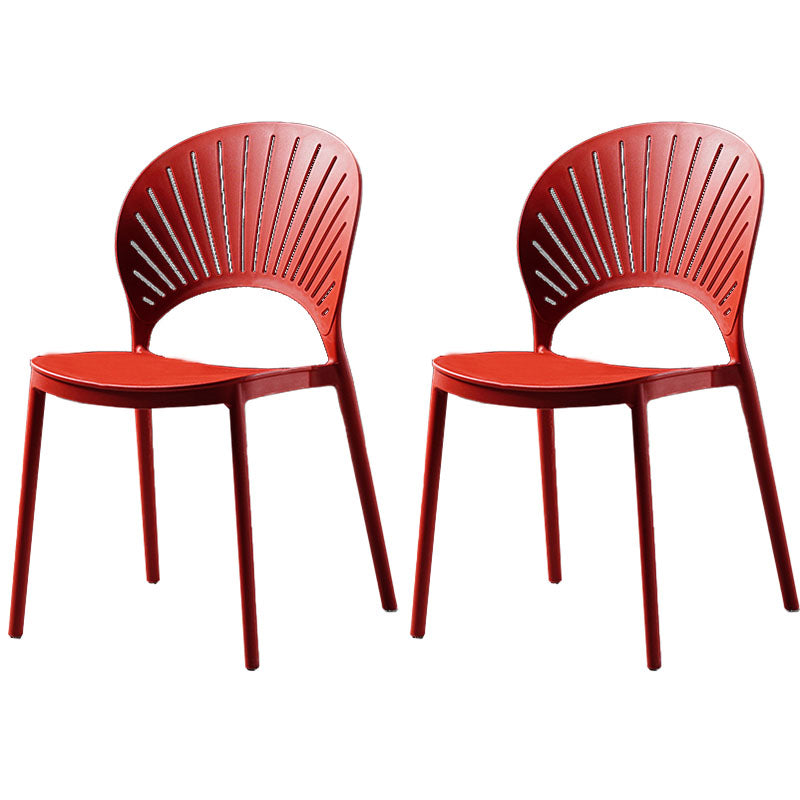 Eigentijdse stijl keuken plastic stoelen eetarmloze open achterkant stoel