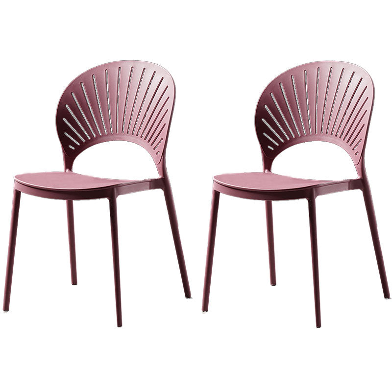 Eigentijdse stijl keuken plastic stoelen eetarmloze open achterkant stoel