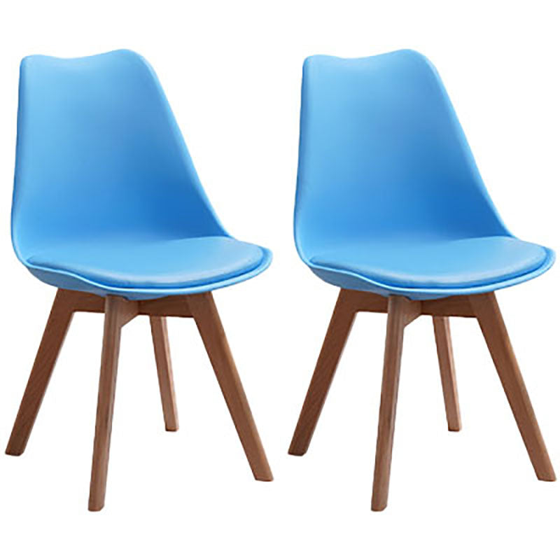 Sedie da cucina in stile contemporaneo sedia laterale senza braccio con gambe in legno