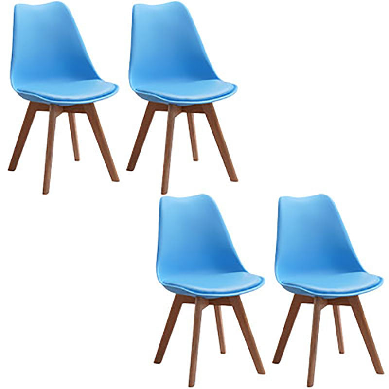 Sedie da cucina in stile contemporaneo sedia laterale senza braccio con gambe in legno