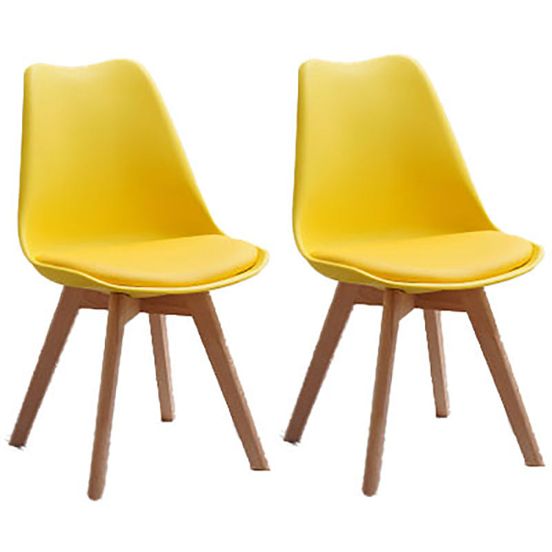 Sedie da cucina in stile contemporaneo sedia laterale senza braccio con gambe in legno