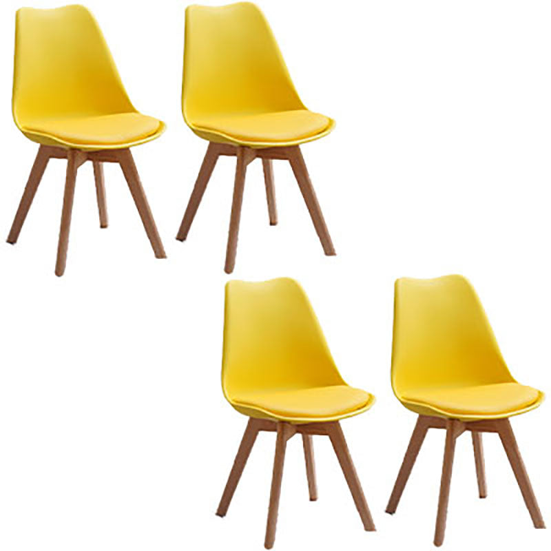 Sedie da cucina in stile contemporaneo sedia laterale senza braccio con gambe in legno