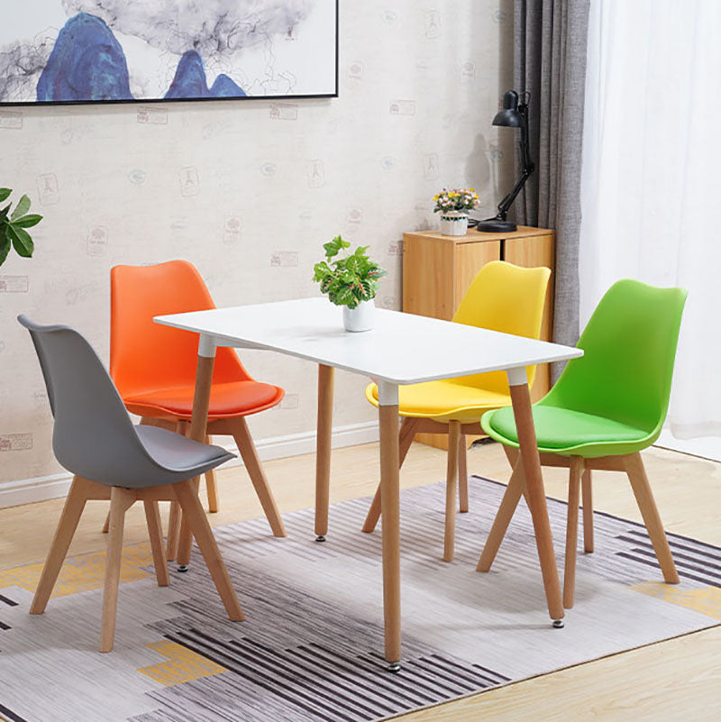 Sedie da cucina in stile contemporaneo sedia laterale senza braccio con gambe in legno