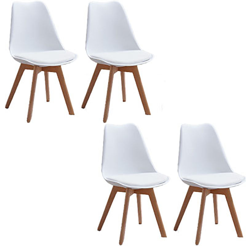 Sedie da cucina in stile contemporaneo sedia laterale senza braccio con gambe in legno