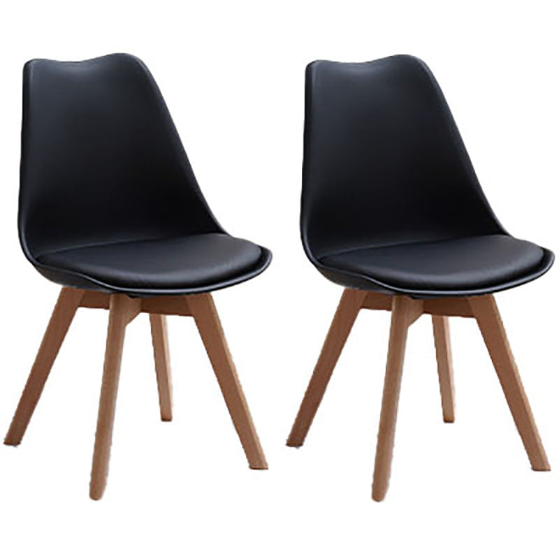 Sedie da cucina in stile contemporaneo sedia laterale senza braccio con gambe in legno