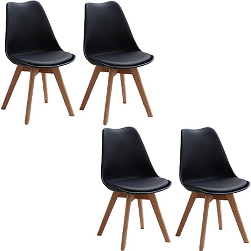 Sedie da cucina in stile contemporaneo sedia laterale senza braccio con gambe in legno