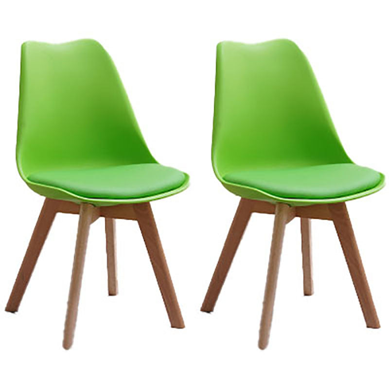 Sedie da cucina in stile contemporaneo sedia laterale senza braccio con gambe in legno