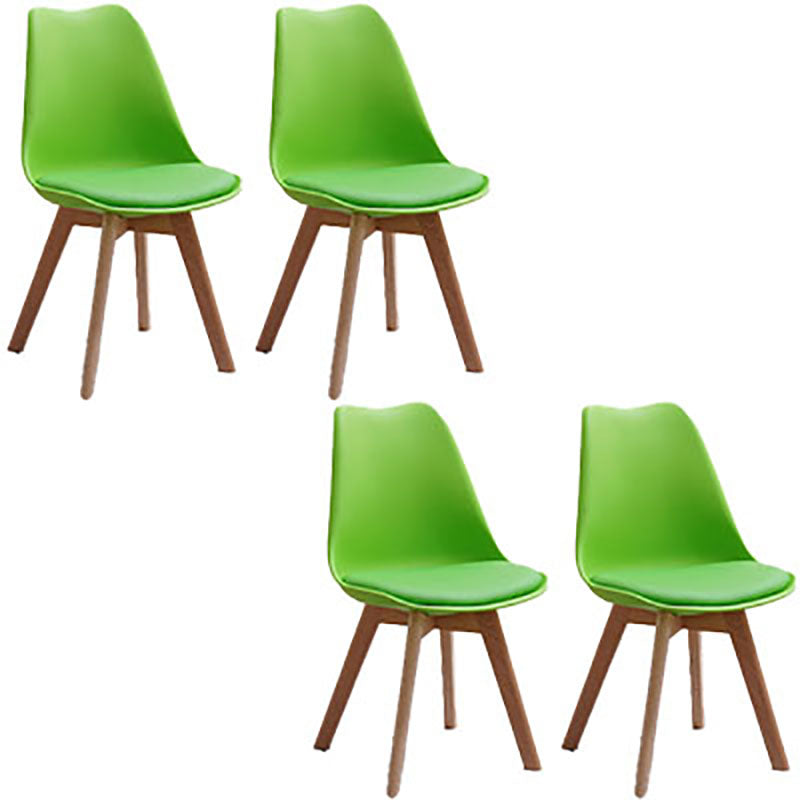 Sedie da cucina in stile contemporaneo sedia laterale senza braccio con gambe in legno